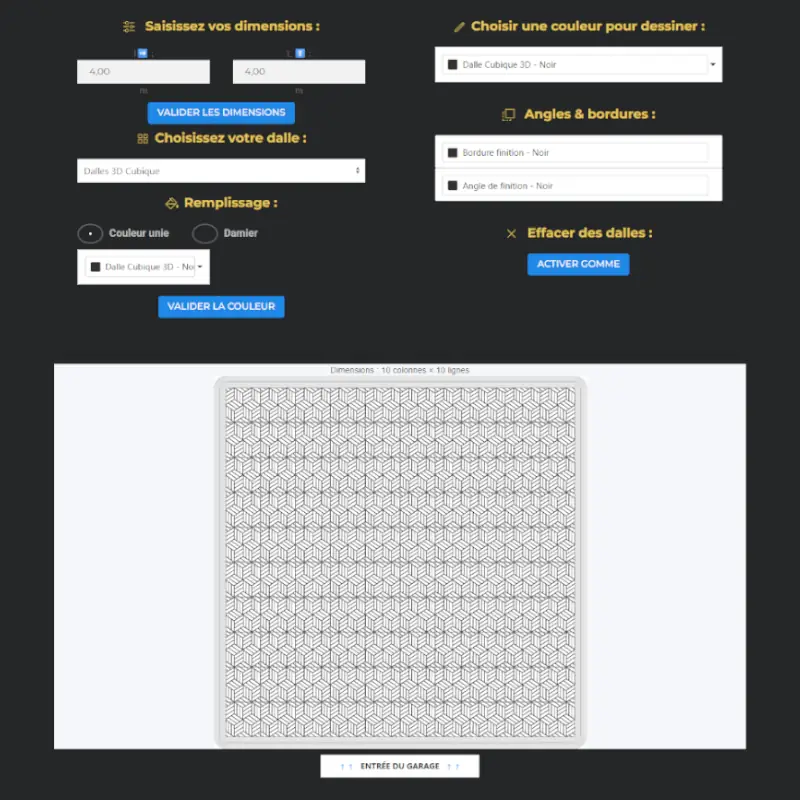 Simulateur de dallages